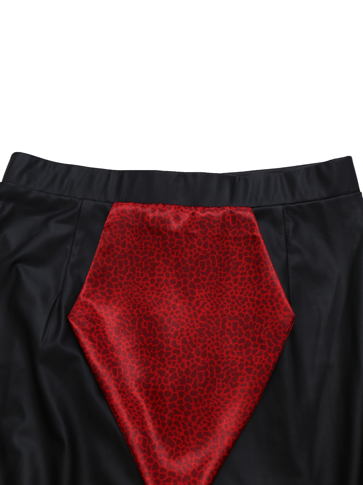 2PCS Red 1930s Wicked Cheetah Mesh Top & Mermaid Skirt
